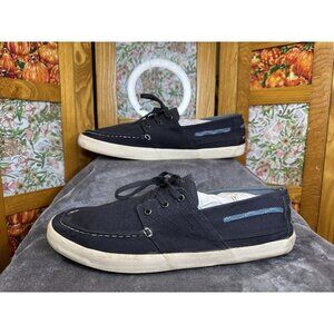 TRETORN Otto Canvas Boat Shoes Mens US Sz 13M Navy Fabric Lace-Up Casual Classic